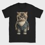 Cat Denim Outfit, Tricou Barbati (Unisex)