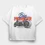 Big Monster Bike, Tricou Oversize Barbati (Unisex)