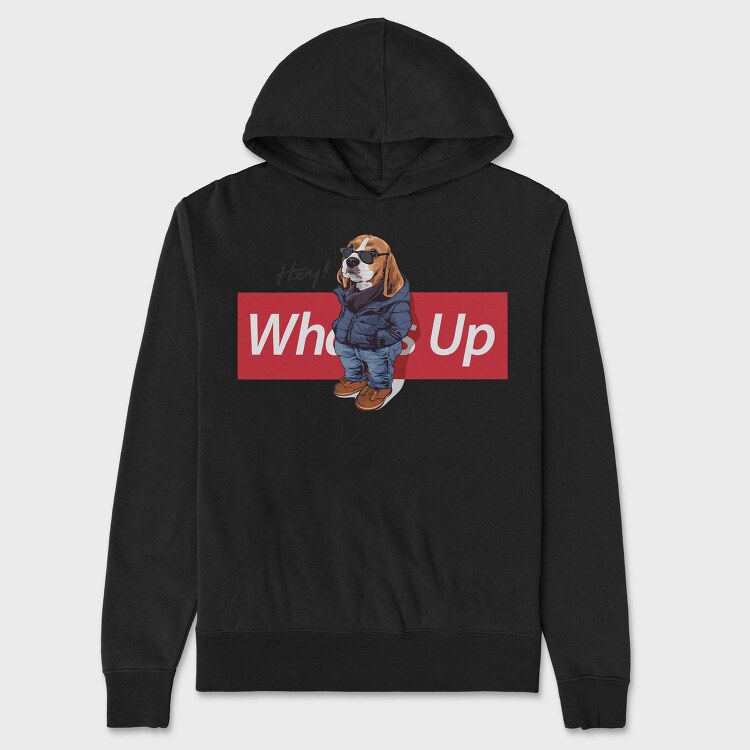 Beagle Hey Whos Up, Hanorac Oversize Barbati (Unisex)