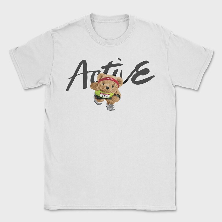 Active Runner Bear, Tricou Barbati (Unisex)