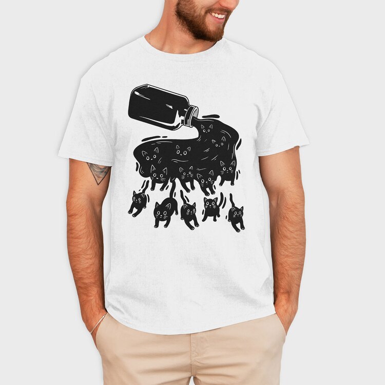 Ink Black Cats, Tricou Barbati (Unisex)