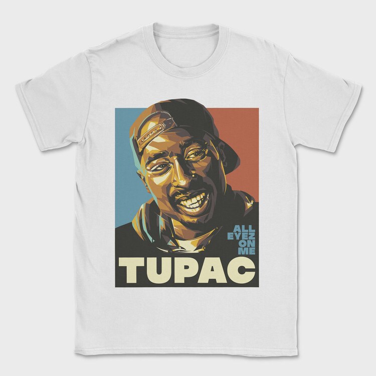 Tupac Smile Eyes, Tricou Barbati (Unisex)