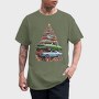 Christmas Tree Muscle Madness Cars, Tricou Barbati (Unisex)