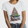 Christmas Tree Muscle Madness Cars, Tricou Femei