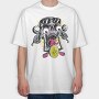 Skull Biker Revolution, Tricou Oversize Barbati (Unisex)