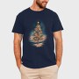 Christmas Tree Watercolor, Tricou Barbati (Unisex)