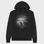 Fisherman Lake Monochrome, Hanorac Oversize Barbati (Unisex)