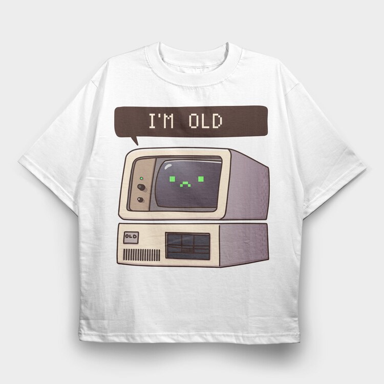 Vintage Tech Nostalgia, Tricou Oversize Barbati (Unisex)
