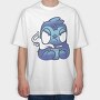 Cartoon Sloth With Coffee Drink, Tricou Oversize Barbati (Unisex)