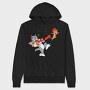 Tom And Jerry Night Rush, Hanorac Oversize Barbati (Unisex)