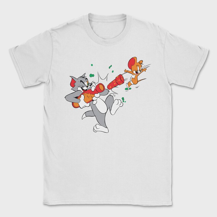 Tom And Jerry Night Rush, Tricou Barbati (Unisex)