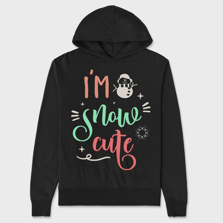 Snowy Cute Vibes, Hanorac Oversize Barbati (Unisex)