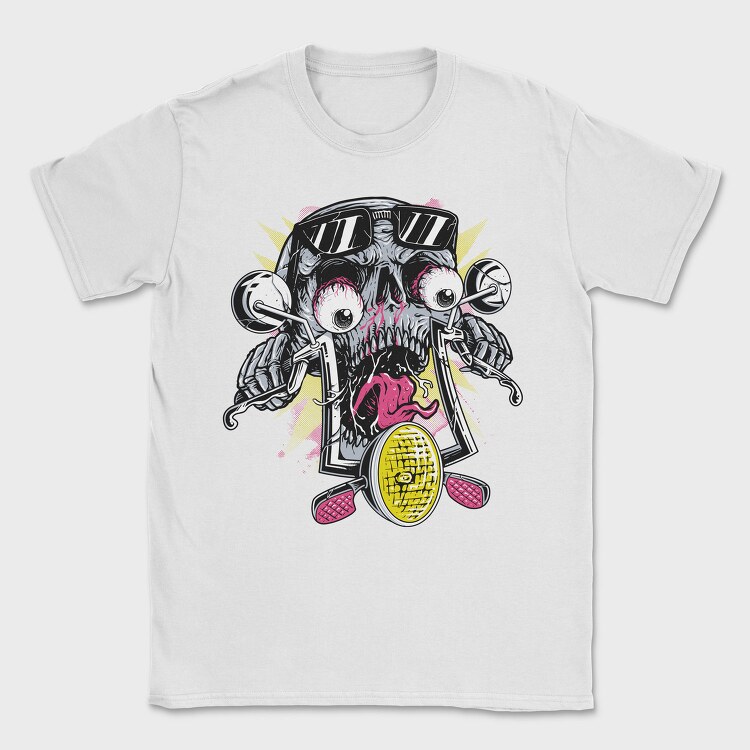 Skull Biker Revolution, Tricou Barbati (Unisex)