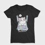 Cat In Jeans Vibes, Tricou Femei