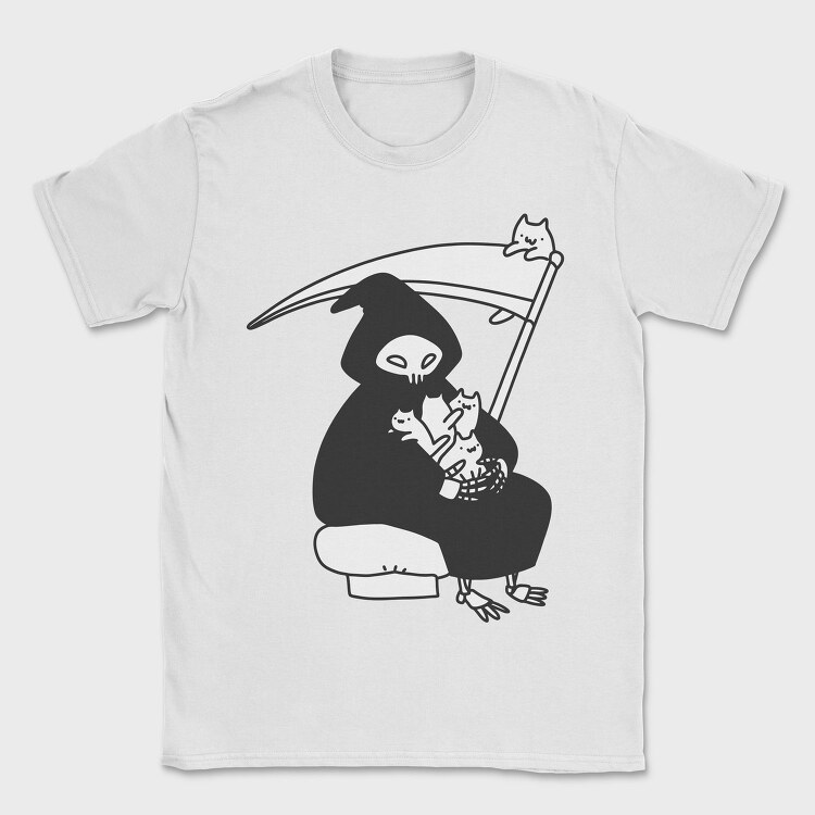 Grim Reaper Cat Rebellion, Tricou Barbati (Unisex)