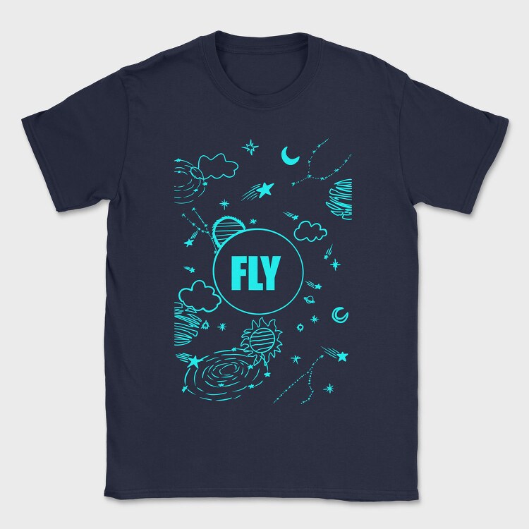 Fly Night Sky, Tricou Barbati (Unisex)