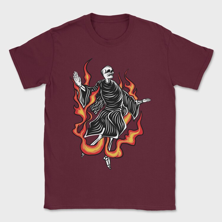 Flaming Grim Reaper, Tricou Barbati (Unisex)