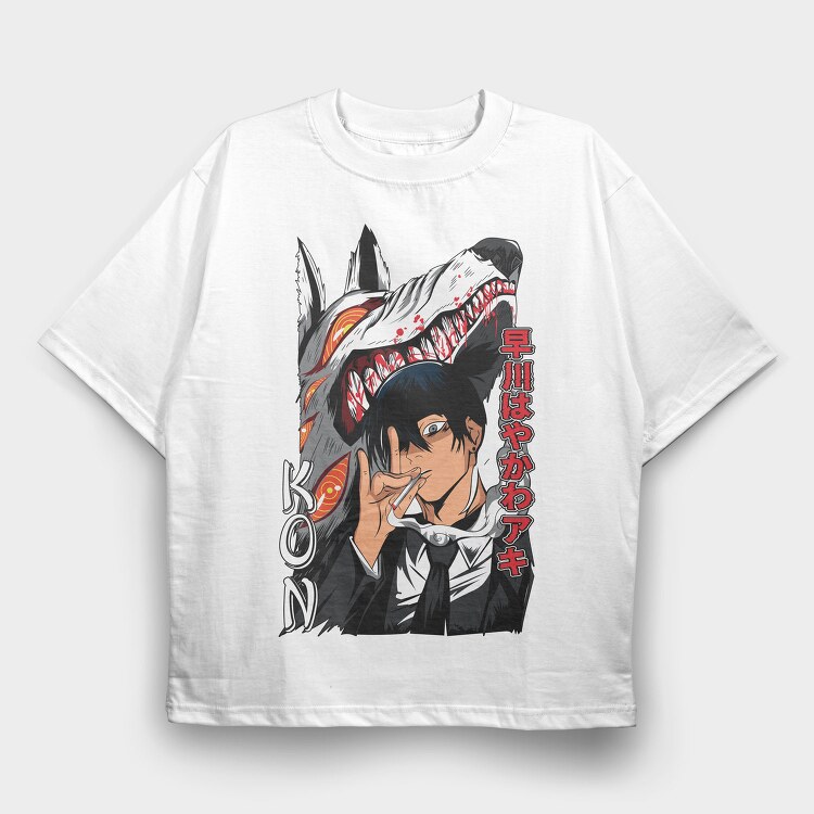 Dark Wolf Smoke, Tricou Oversize Barbati (Unisex)