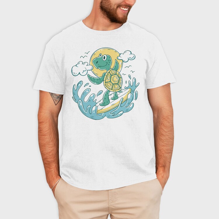 Turtle Surfing, Tricou Barbati (Unisex)