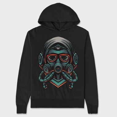 Cyberpunk Gasmask, Hanorac Oversize Barbati (Unisex)