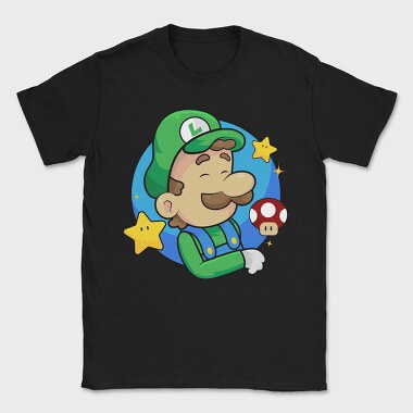 Luigi Star Mushroom, Tricou Barbati (Unisex)