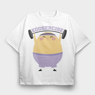 Egg Lifting Weights Eggsercise, Tricou Oversize Barbati (Unisex)