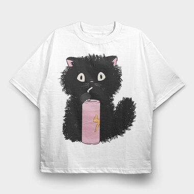 Electric Cat, Tricou Oversize Barbati (Unisex)