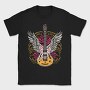 Electric Guitar With Wings And Roses, Tricou Barbati (Unisex)