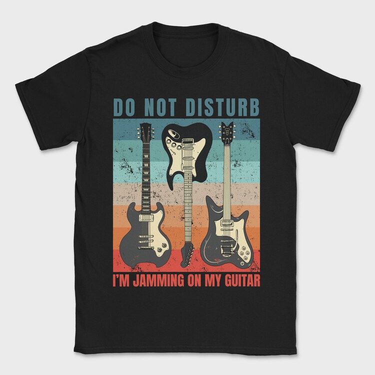 Electric Guitars Retro Sunset Quote, Tricou Barbati (Unisex)