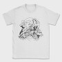 Elephant And Wave Hand Drawn Ukiyo, Tricou Barbati (Unisex)