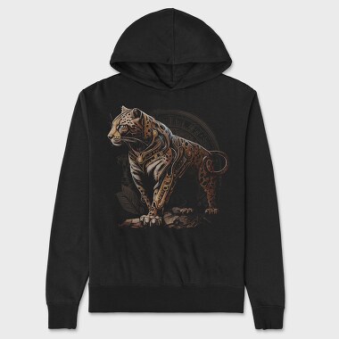 Jaguar Steampunk, Hanorac Oversize Barbati (Unisex)