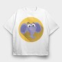 Elephant Icon Art, Tricou Oversize Barbati (Unisex)