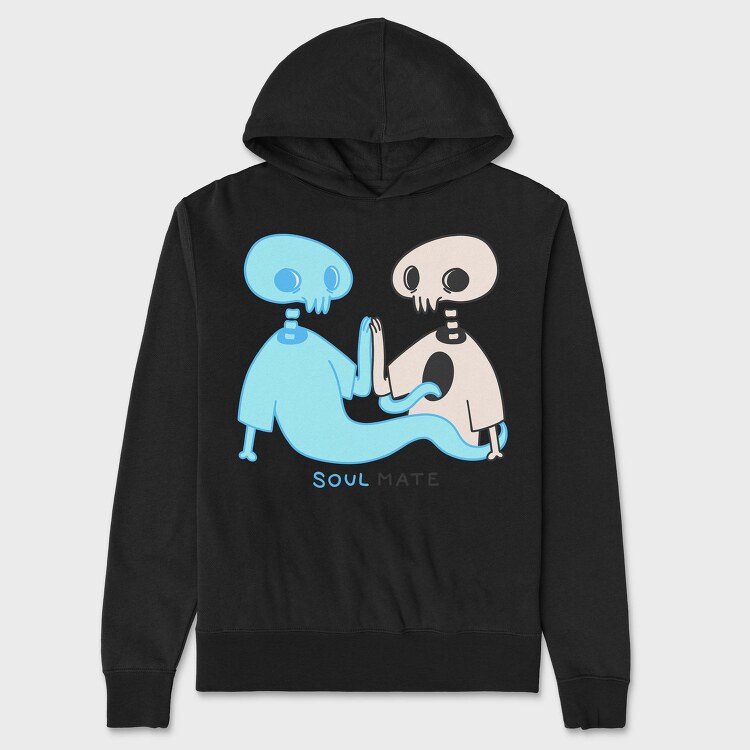 Soulmate Skeleton Vibes, Hanorac Oversize Barbati (Unisex)
