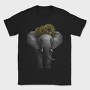 Elephant With Sunflowers Cute, Tricou Barbati (Unisex)