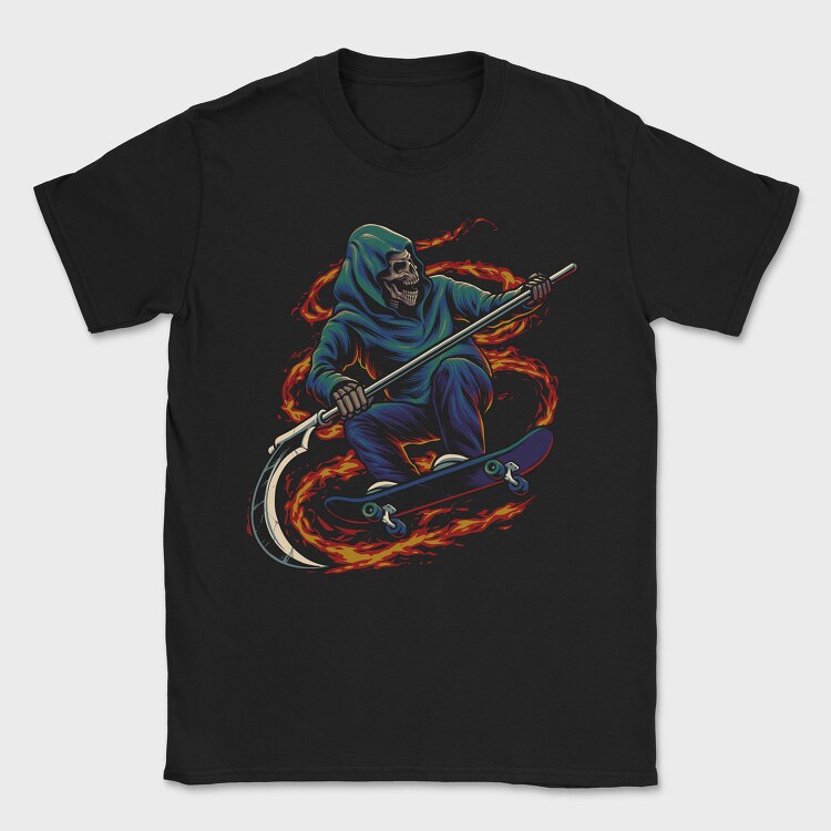 Skateboard Grim Reaper, Tricou Barbati (Unisex)