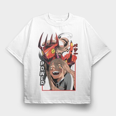 Power Demon Girl, Tricou Oversize Barbati (Unisex)
