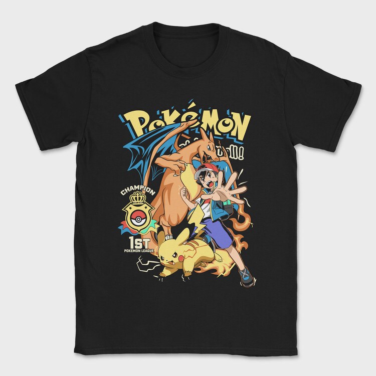 Pokmon Champion League, Tricou Barbati (Unisex)