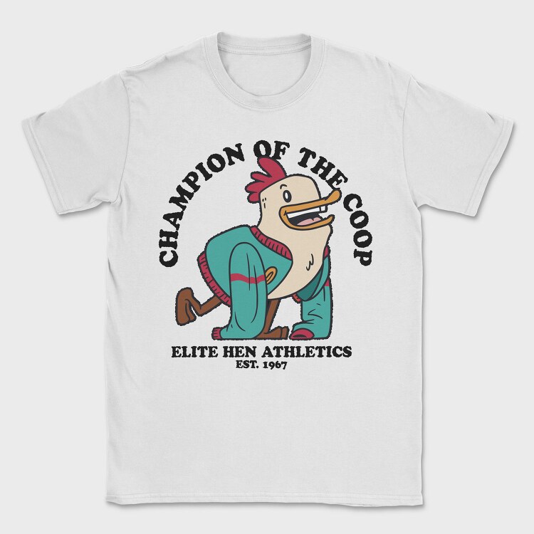 Elite Hen Athlete Vintage Chicken, Tricou Barbati (Unisex)