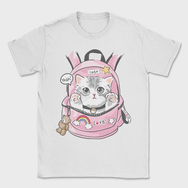 Kitty Backpack Love, Tricou Barbati (Unisex)