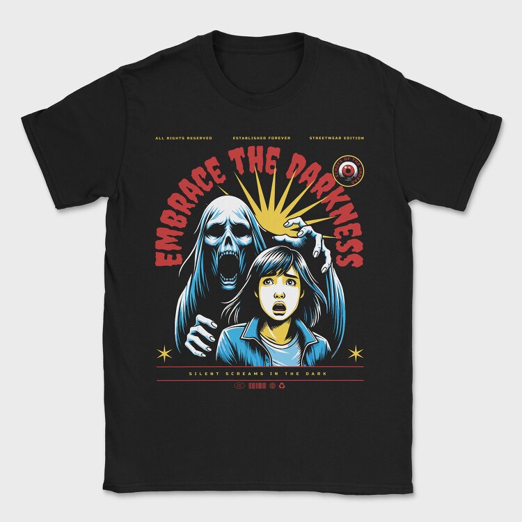 Embrace The Darkness Trend Ghost Scare, Tricou Barbati (Unisex)
