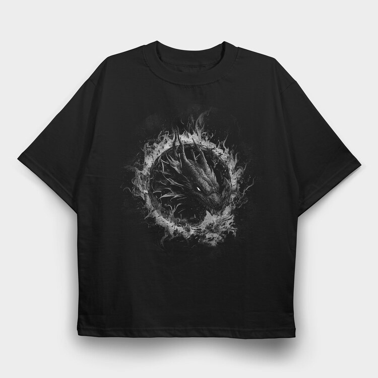 Emerging Dragon Coming Out, Tricou Oversize Barbati (Unisex)