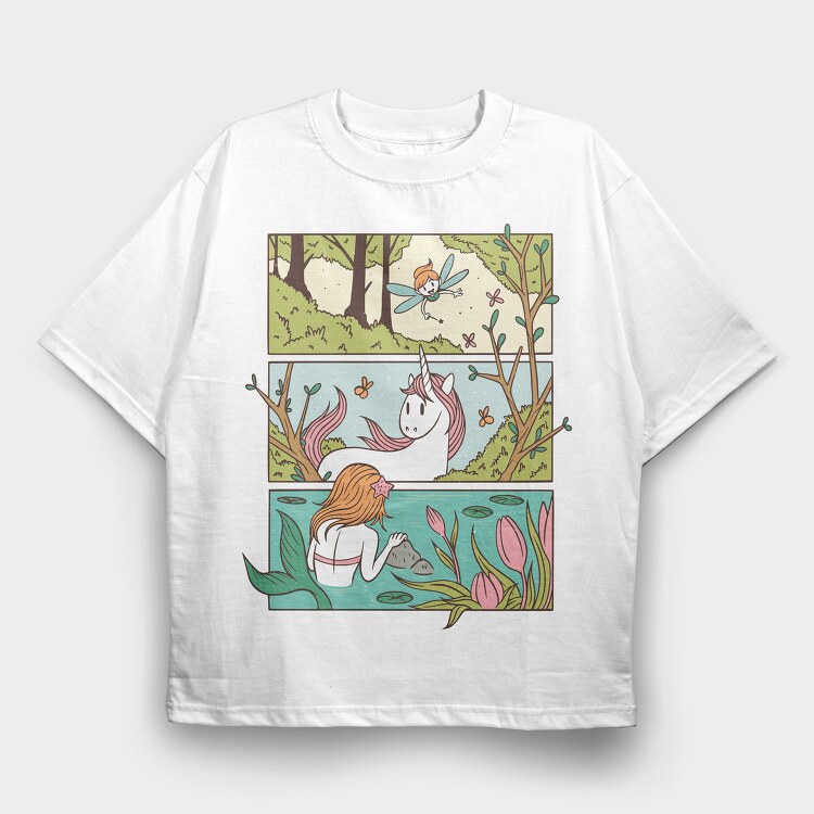 Enchanted Forest, Tricou Oversize Barbati (Unisex)