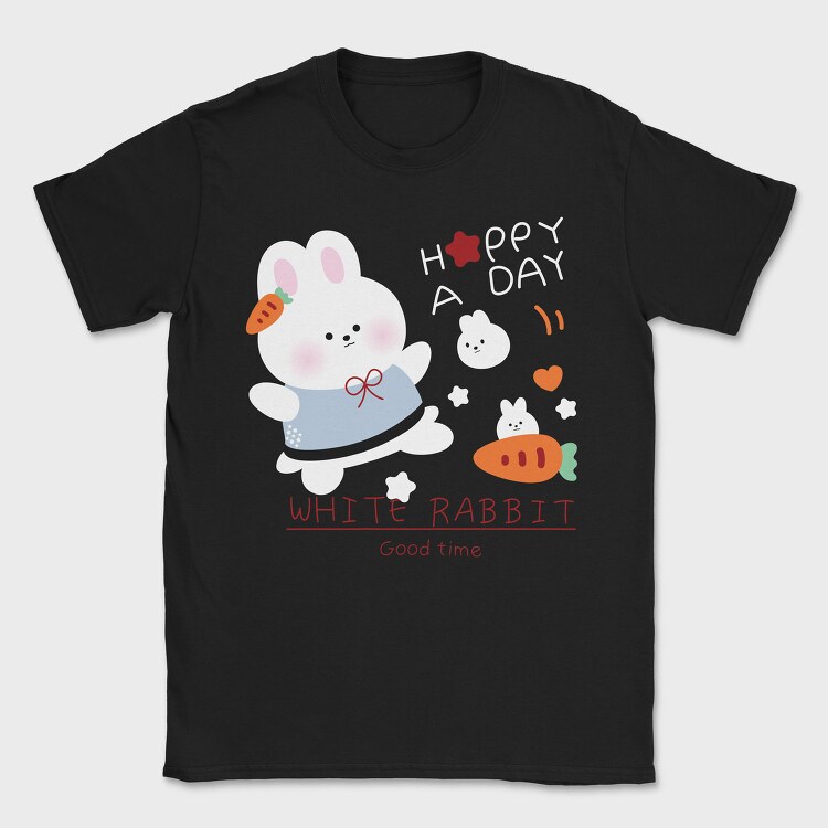 Happy Rabbit Carrot, Tricou Barbati (Unisex)