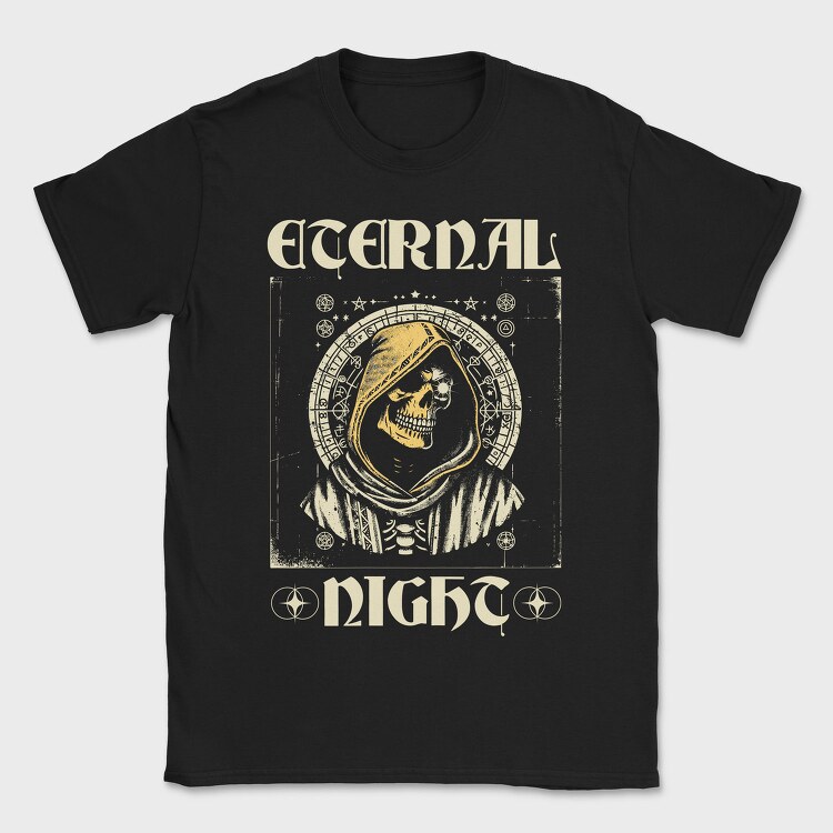 Eternal Night Skull Gothic Grim Reaper, Tricou Barbati (Unisex)