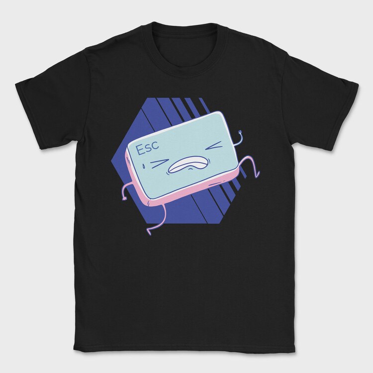Escape Key Running Esc, Tricou Barbati (Unisex)
