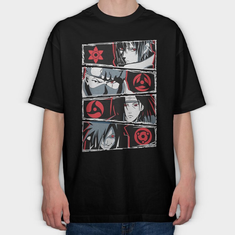 Sharingan Rebellion, Tricou Oversize Barbati (Unisex)