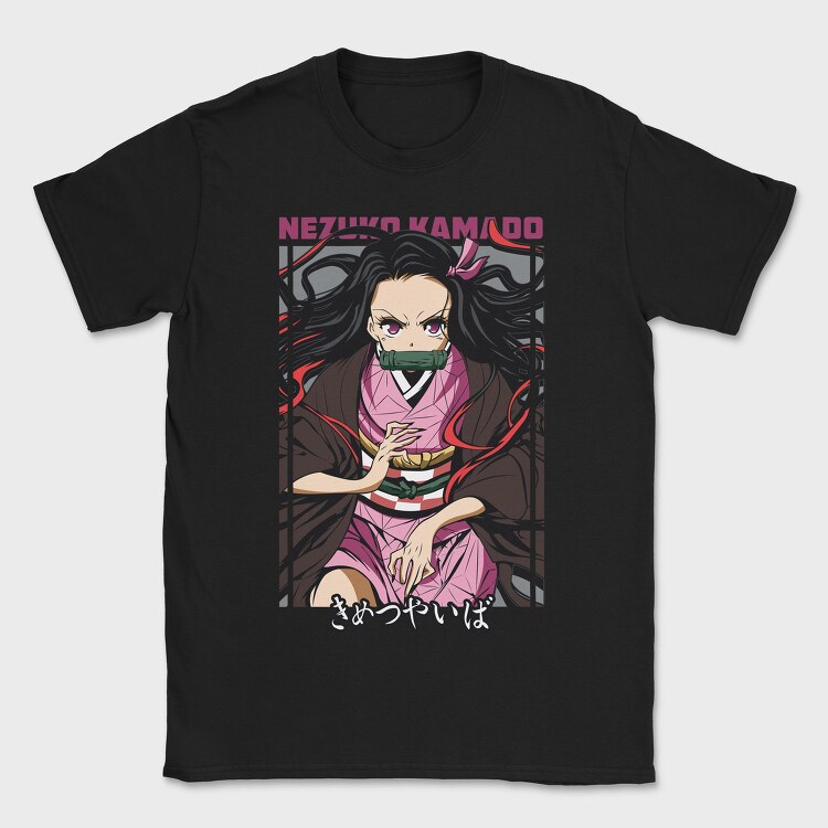Nezuko Demon Slayer Vector, Tricou Barbati (Unisex)