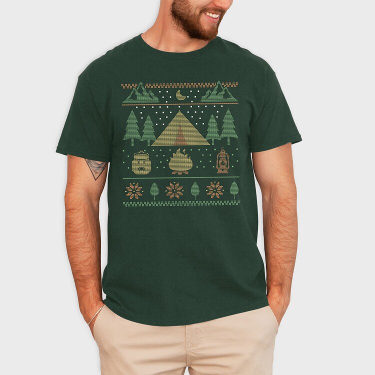 Ugly Sweater Camping, Tricou Barbati (Unisex)