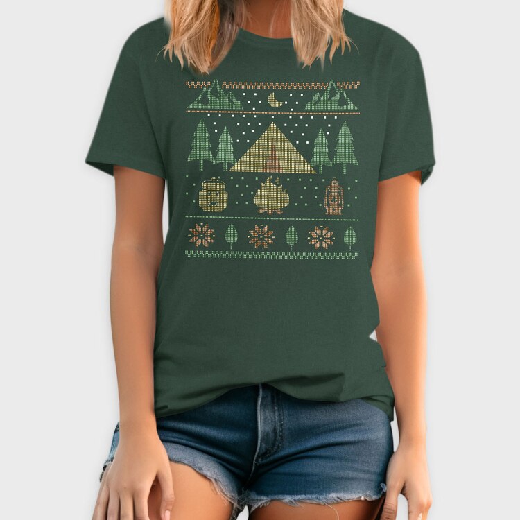 Ugly Sweater Camping, Tricou Barbati (Unisex)