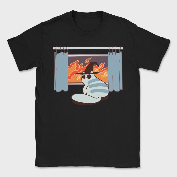 Feline Flame Rebellion, Tricou Barbati (Unisex)